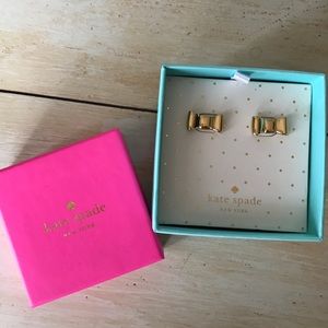 Kate Spade Bow Studs - NIB, gold